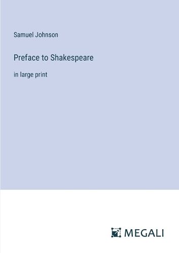 Cover image for Preface to Shakespeare