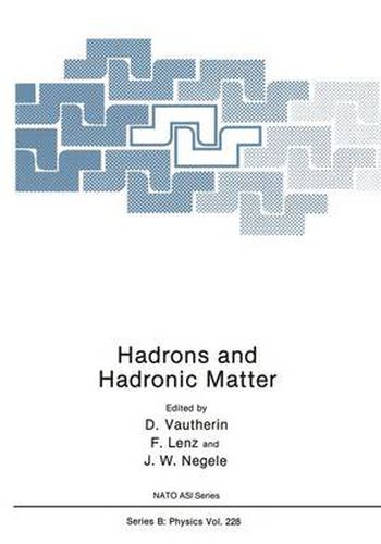 Cover image for Hadrons and Hadronic Matter