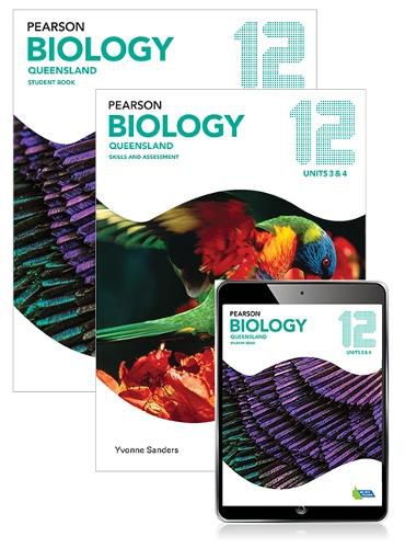Cover image for Pearson Biology Queensland 12 Student Book, eBook and Skills & Assessment Book