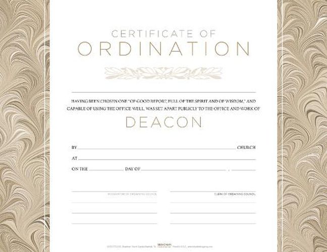 Cover image for Deacon Ordination Flat Certificate (Pkg 6)