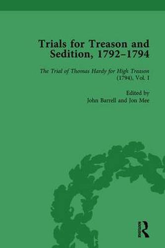 Cover image for Trials for Treason and Sedition, 1792-1794, Part I Vol 2