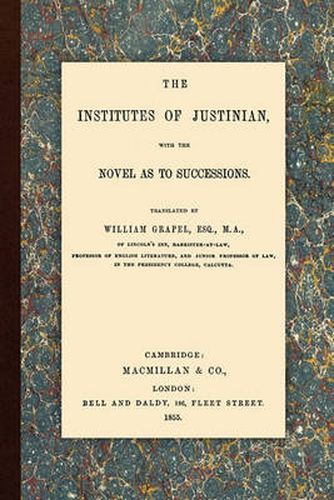 Cover image for The Institutes of Justinian