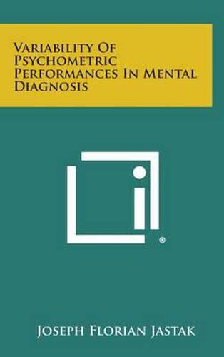 Cover image for Variability of Psychometric Performances in Mental Diagnosis