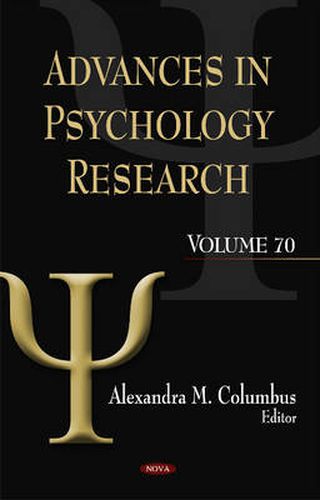 Cover image for Advances in Psychology Research: Volume 70