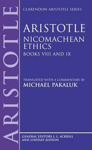 Cover image for Aristotle: Nicomachean Ethics, Books VIII and IX