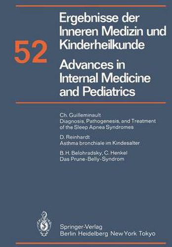 Ergebnisse der Inneren Medizin und Kinderheilkunde / Advances in Internal Medicine and Pediatrics