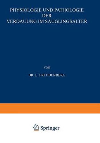 Cover image for Physiologie Und Pathologie Der Verdauung Im Sauglingsalter