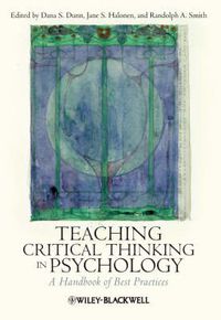 Cover image for Teaching Critical Thinking in Psychology: A Handbook of Best Practices