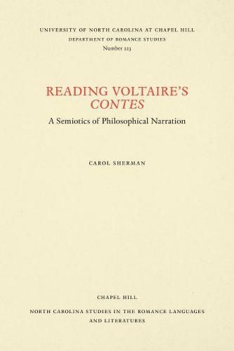 Cover image for Reading Voltaire's Contes: A Semiotics of Philosophical Narration