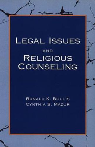 Cover image for Legal Issues and Religious Counseling