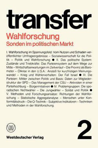 Cover image for Wahlforschung: Sonden im Politischen Markt