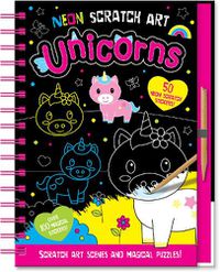 Cover image for Neon Scratch Art Unicorns