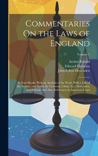 Cover image for Commentaries On the Laws of England