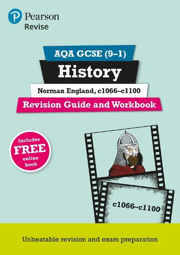 Cover image for Pearson REVISE AQA GCSE (9-1) History Norman England Revision Guide and Workbook: for home learning, 2022 and 2023 assessments and exams