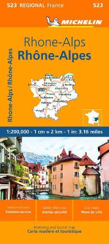 Cover image for Michelin Regional Maps: France: Rhone-Alps Map 523