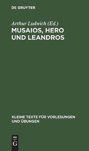 Cover image for Musaios, Hero und Leandros