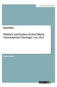 Cover image for Wahrheit und Denken in Paul Tillichs  Systematischer Theologie  von 1913