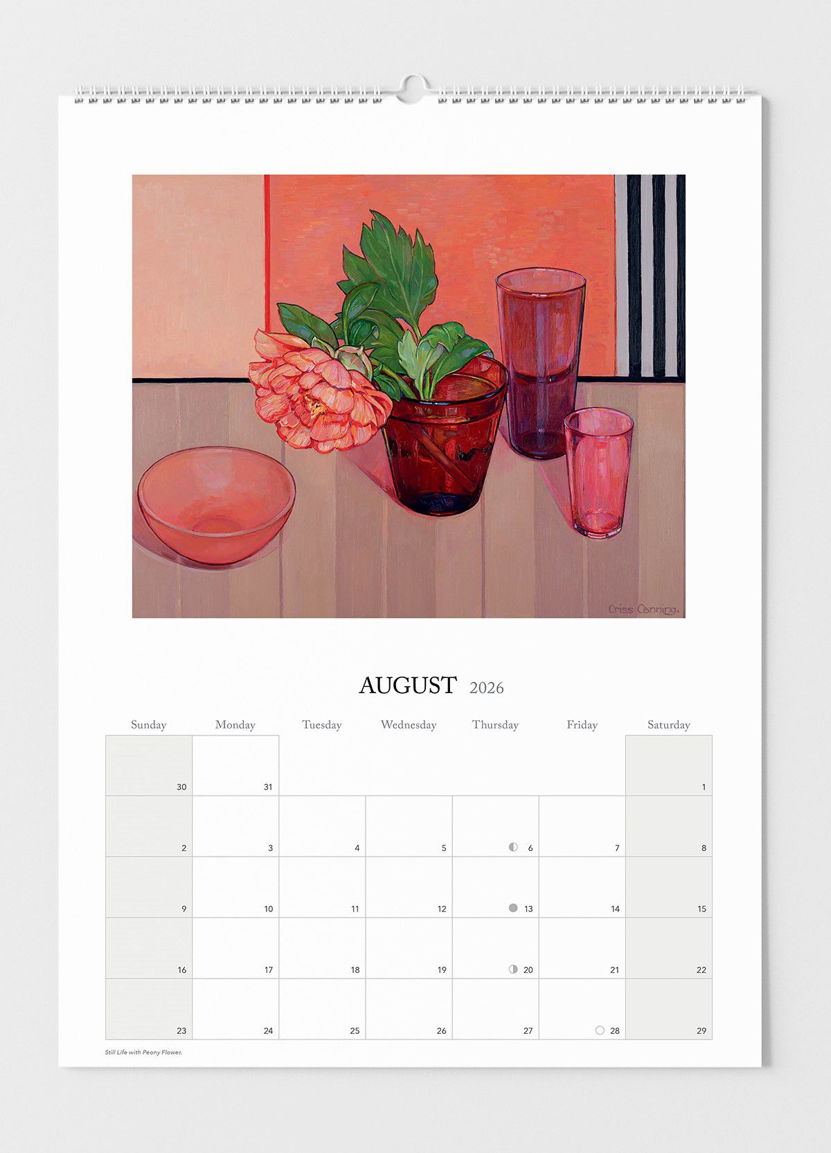Criss Canning 2026 Large Wall Calendar (Format 1)