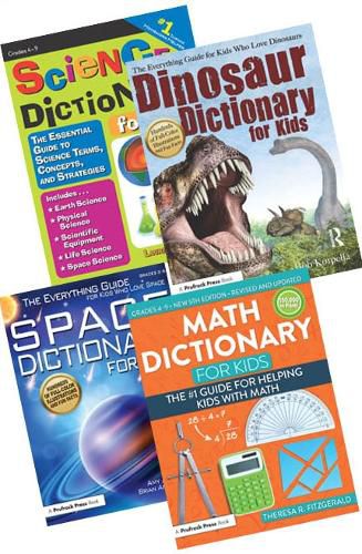 Cover image for The Everything Guides for Kids - Math, Science, Space and Dinosaur Dictionary Book Bundle