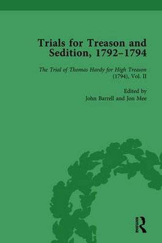 Cover image for Trials for Treason and Sedition, 1792-1794, Part I Vol 3