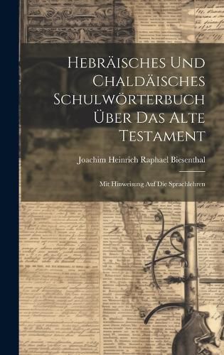 Cover image for Hebraeisches Und Chaldaeisches Schulwoerterbuch UEber Das Alte Testament