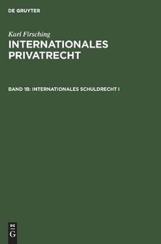 Cover image for Internationales Schuldrecht I