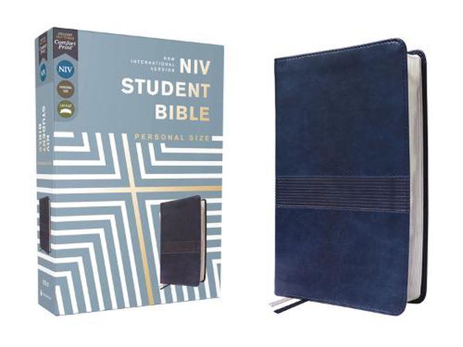 Cover image for NIV, Student Bible, Personal Size, Leathersoft, Navy, Comfort Print