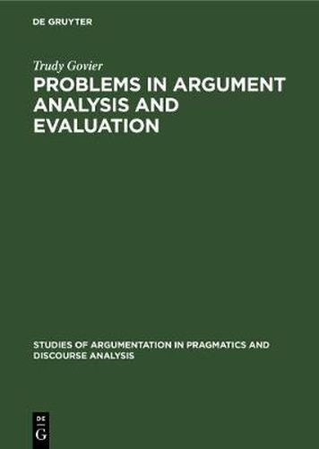 Cover image for Problems in Argument Analysis and Evaluation