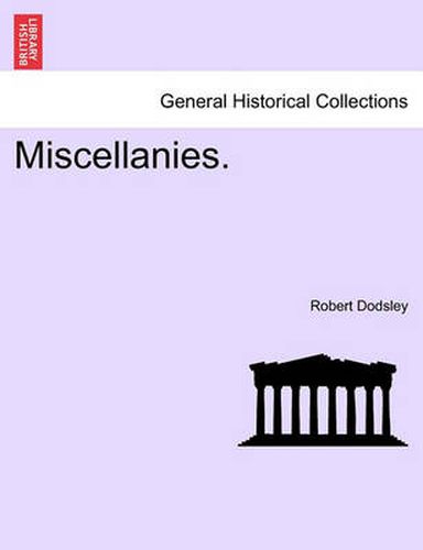 Cover image for Miscellanies.