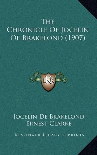 The Chronicle of Jocelin of Brakelond (1907)