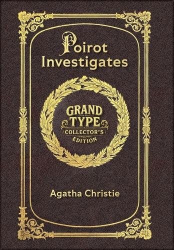 Cover image for Large Print - Poirot Investigates - Grand Type Collector's Edition - Matte Hardcover with Dust Jacket