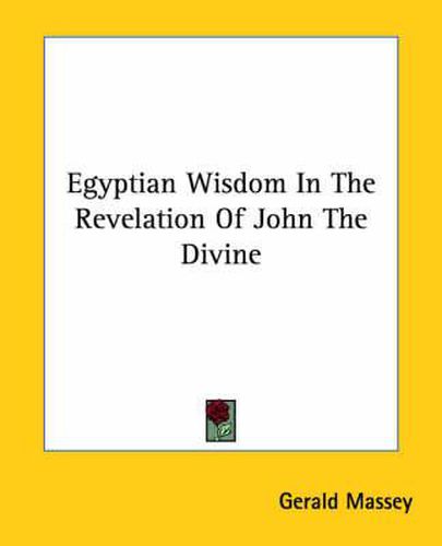 Cover image for Egyptian Wisdom in the Revelation of John the Divine