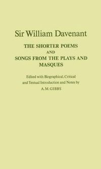 Cover image for The Shorter Poems, and Songs from the Plays and Masques