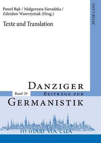 Cover image for Texte Und Translation