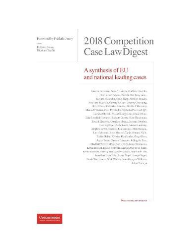 Cover image for Competition Case Law Digest: A Synthesis of Eu and National Leading Cases