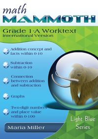 Cover image for Math Mammoth Grade 1-A Worktext, International Version