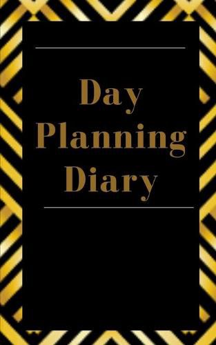 Day Planning Diary - Planning My Day - Gold Black Brown Strips Cover