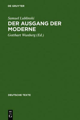 Cover image for Der Ausgang der Moderne