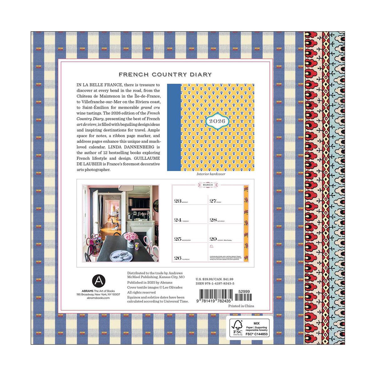 French Country Diary 12-Month 2026 Engagement Calendar
