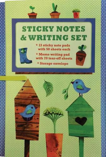 Cover image for Sticky Notes and Writing Set: Pretty Garden