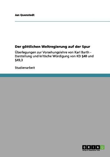 Cover image for Der Gottlichen Weltregierung Auf Der Spur