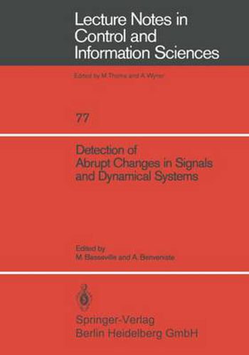 Cover image for Detection of Abrupt Changes in Signals and Dynamical Systems