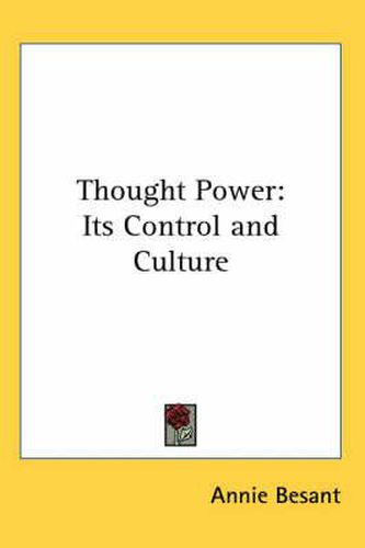 Cover image for Thought Power: Its Control and Culture