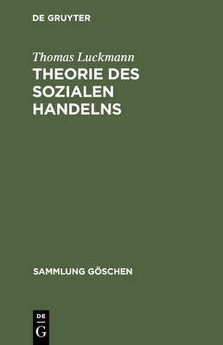 Cover image for Theorie Des Sozialen Handelns