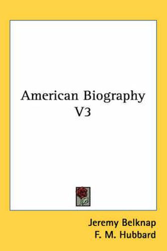 Cover image for American Biography V3