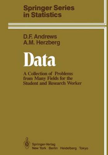 Cover image for Data: A Collection of Problems from Many Fields for the Student and Research Worker