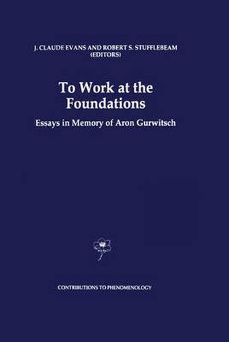 Cover image for To Work at the Foundations: Essays in Memory of Aron Gurwitsch
