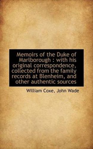 Cover image for Memoirs of the Duke of Marlborough