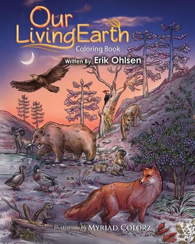 Cover image for Our Living Earth Coloring Book: Coloring pages of Nature, Wild Animals, Biology, Ecology, Mandala's