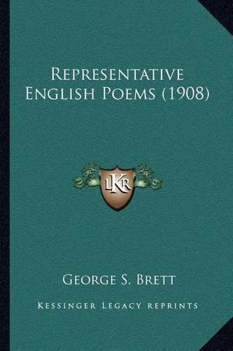 Cover image for Representative English Poems (1908)